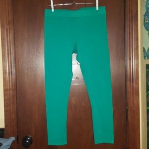 Zigzag stripe skinnies in a gorgeous emerald green